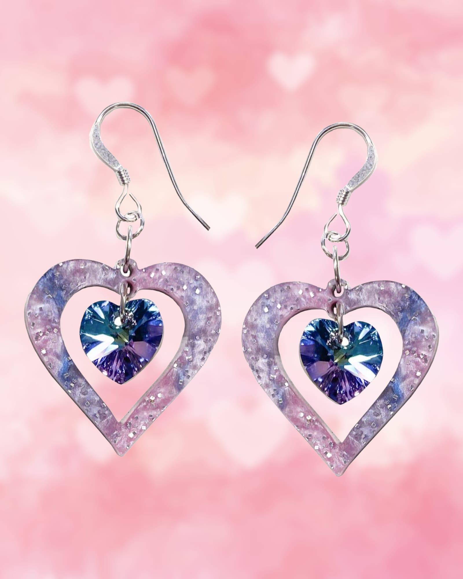 Galaxy Heart  Earring Kit