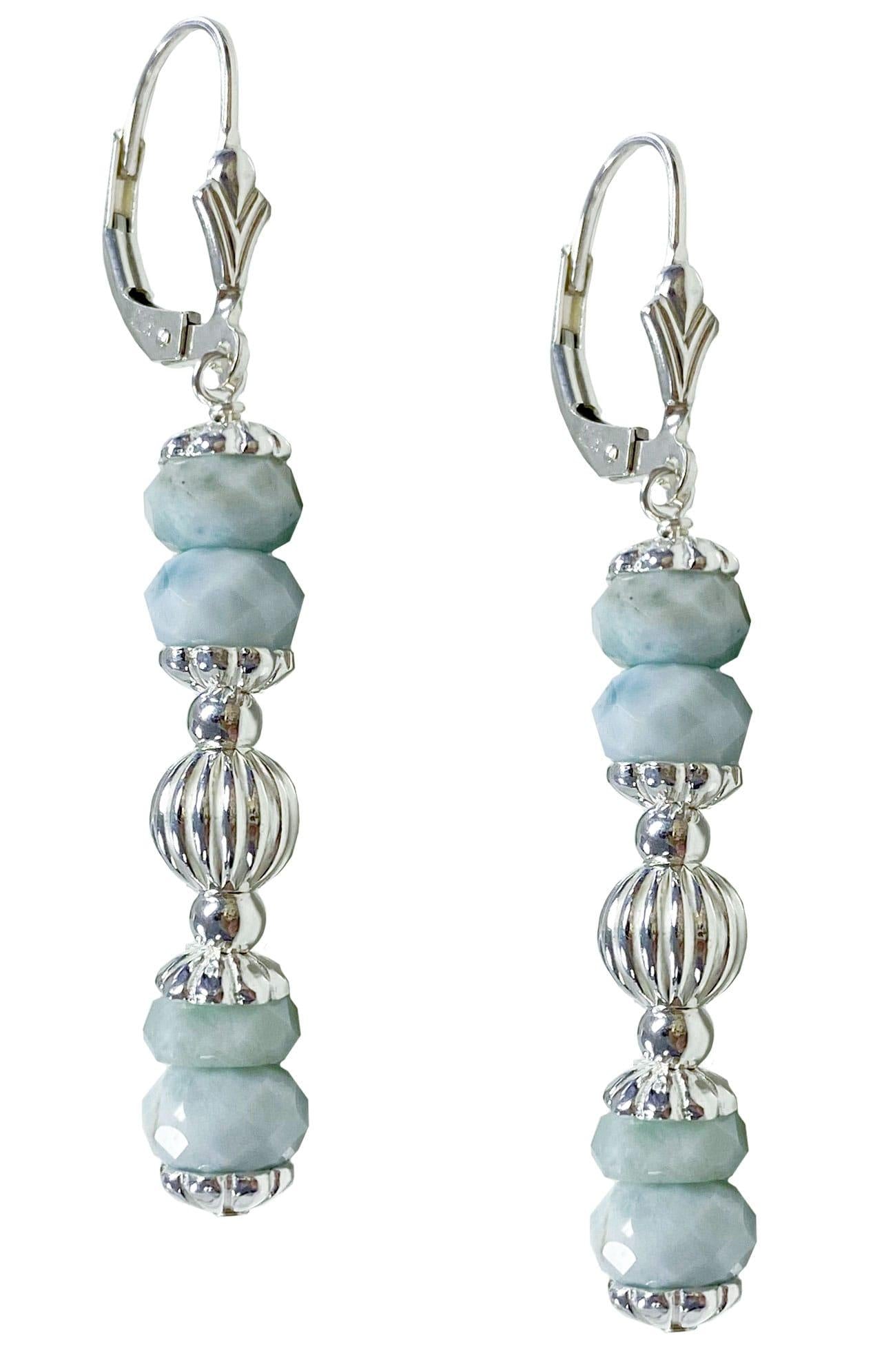 Larimar Faceted Gemstone Earring Kit - Too Cute Beads