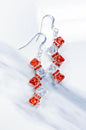 Padparadscha Rock Candy Earring Kit - Too Cute Beads