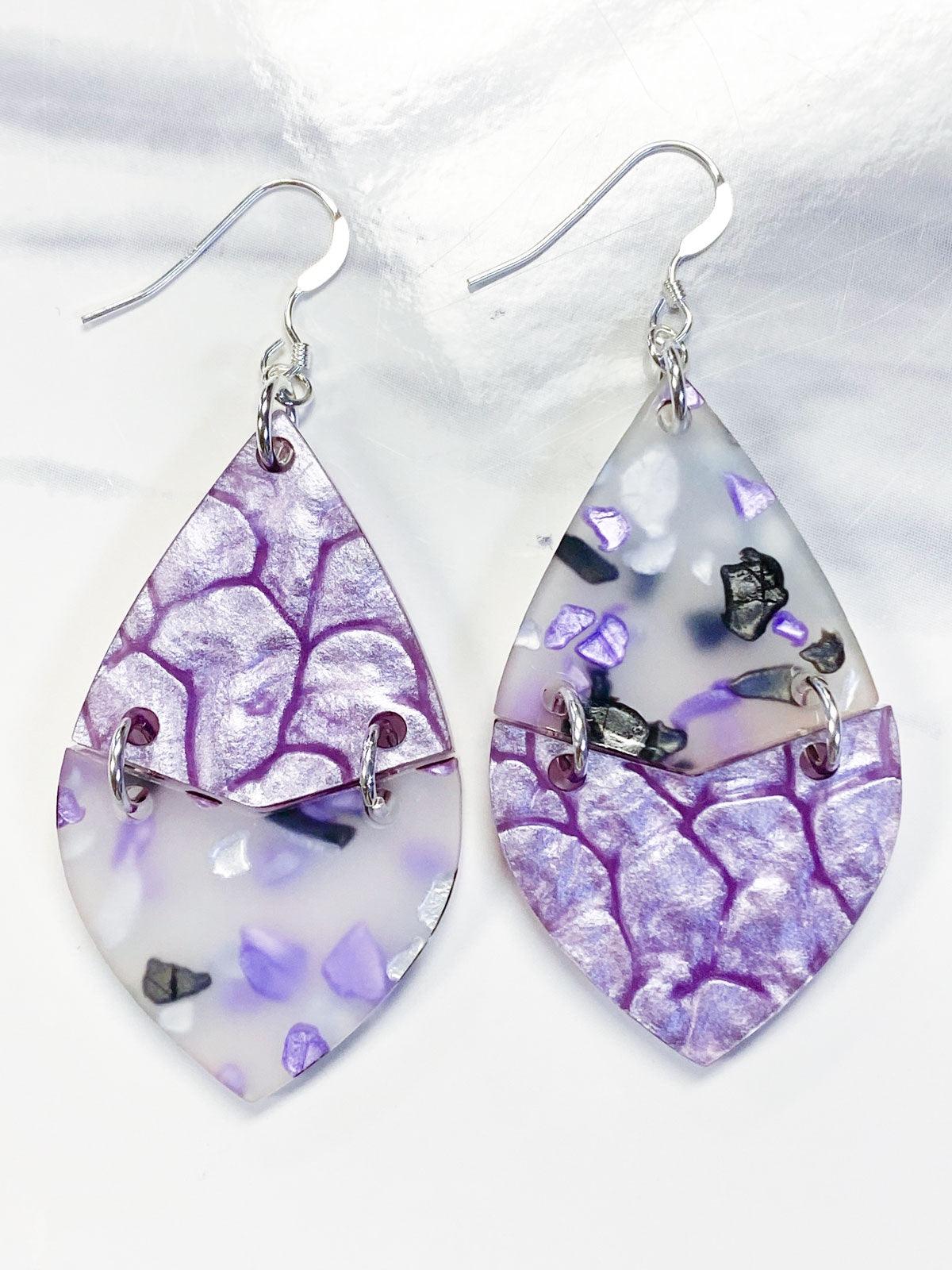 Two Tone Purple Passion Earring Kit - Too Cute Beads