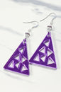 Purple Mirrored Acrylic Earring Kit - Too Cute Beads