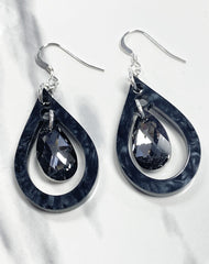 Silver Night Teardrop Earring Kit - Too Cute Beads