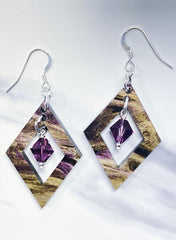 Amethyst Diamond Earring Kit - Too Cute Beads