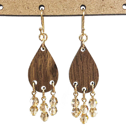 Golden Shadow Wood Drop Earring Kit - Too Cute Beads