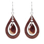 Blended Topaz Wood Drop Earring Kit - Too Cute Beads