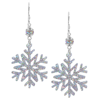 Sparkling Snowflake Christmas Earring Kit - Too Cute Beads