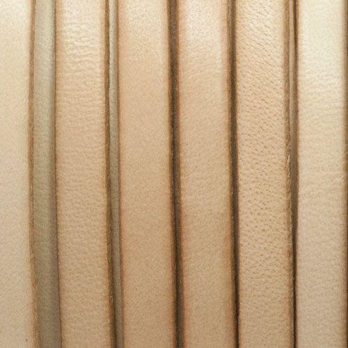 5 x 1.5mm Flat Greek Leather - Natural (Sold by the Inch) - Too Cute Beads