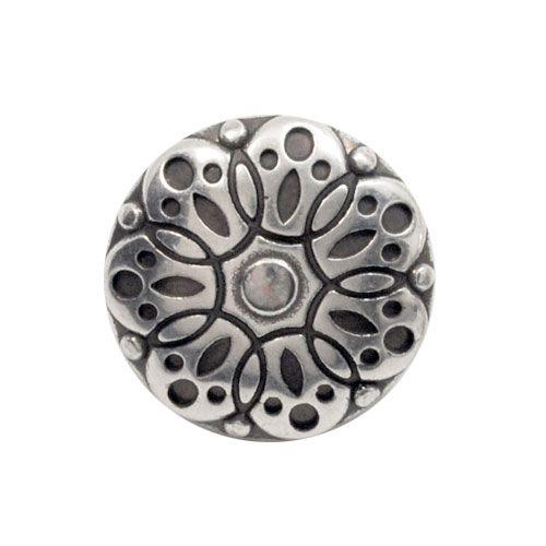 5mm Antique Silver Flower Slider for Flat Leather (1 Piece)