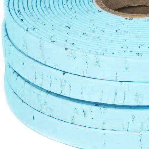 10mm Flat Portuguese Cork - Pale Blue(Sold by the Inch) - Too Cute Beads