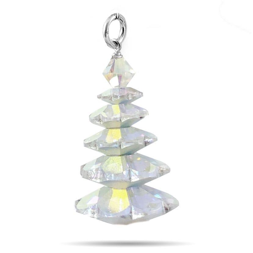 Swarovski Christmas Tree Pendant AB - Too Cute Beads