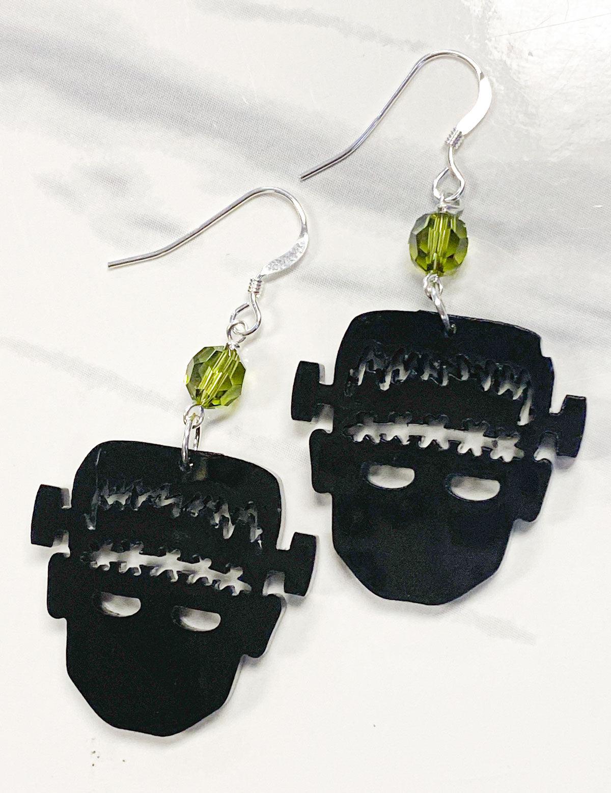 Frankenstein's Monster Halloween Earring Kit - Too Cute Beads