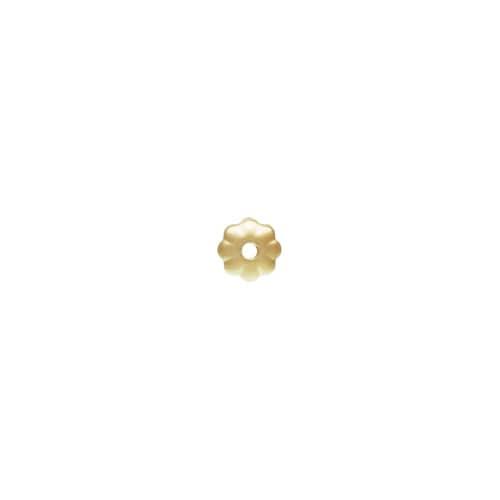 14K Gold Filled 3mm Flower Bead Cap (10 Pieces) - Too Cute Beads