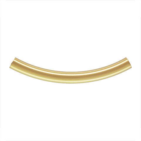 14K Gold Filled Curved Tube - 3mm x 30mm (1 Pair) - Too Cute Beads