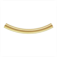 14K Gold Filled Curved Tube - 3mm x 30mm (1 Pair) - Too Cute Beads