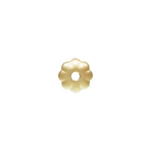 14K Gold Filled 5mm Flower Bead Cap (10 Pieces) - Too Cute Beads