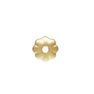 14K Gold Filled 5mm Flower Bead Cap (10 Pieces) - Too Cute Beads