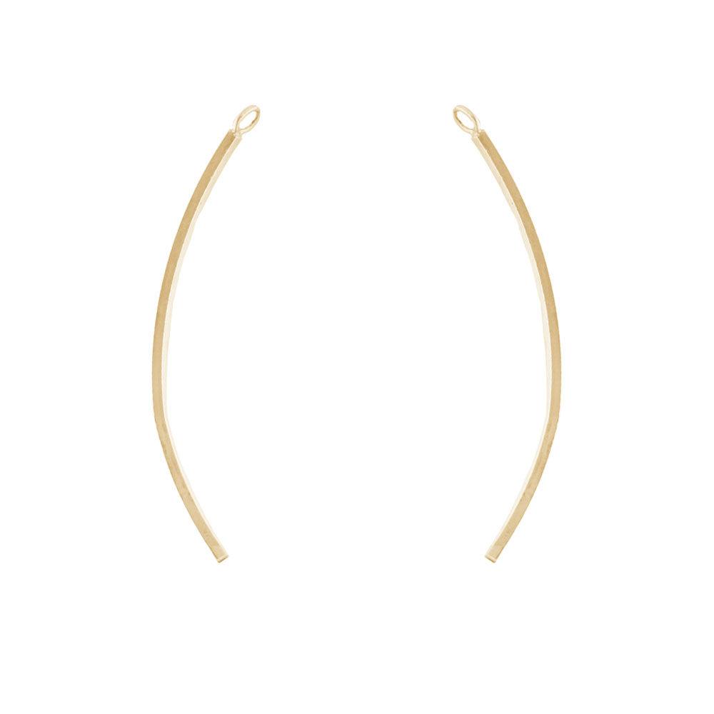14K Gold Filled 1.5 Inch Curved Finding (1 set) - Too Cute Beads