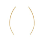 14K Gold Filled 1.5 Inch Curved Finding (1 set) - Too Cute Beads