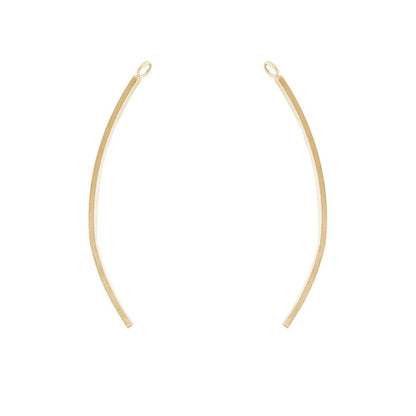 14K Gold Filled 1.5 Inch Curved Finding (1 set) - Too Cute Beads