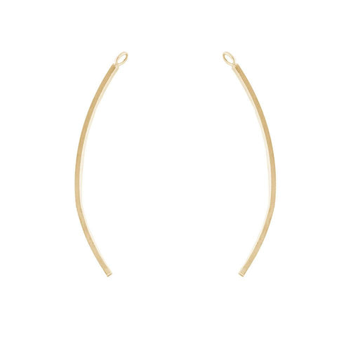 14K Gold Filled 1.5 Inch Curved Finding (1 set) - Too Cute Beads