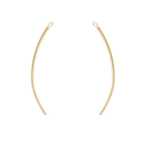 14K Gold Filled 1.5 Inch Curved Finding (1 set) - Too Cute Beads