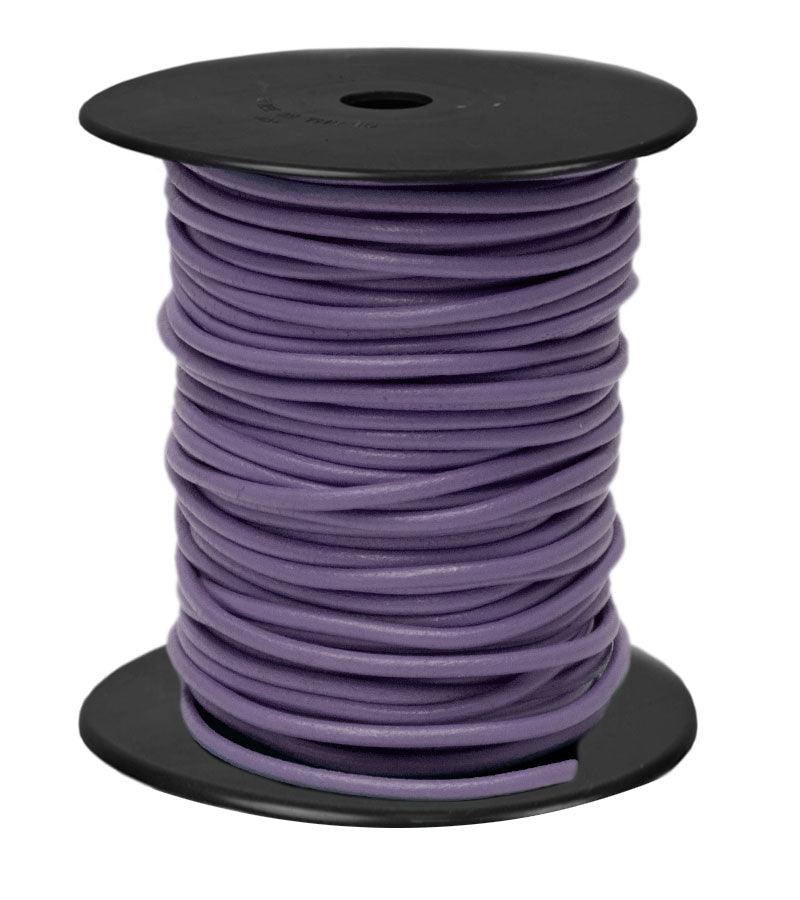 2.5mm Round Greek Leather - Purple (12 Inches) - Too Cute Beads