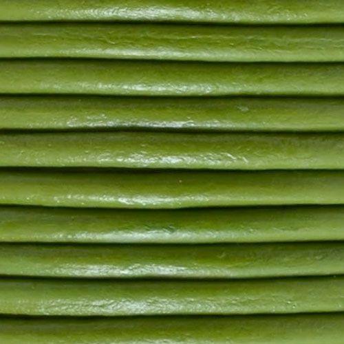 3mm Round Greek Leather - Pistachio (12 Inches) - Too Cute Beads