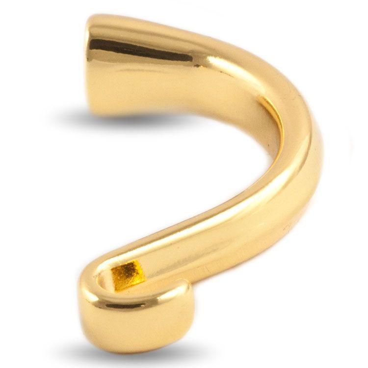 Bright Gold Plated 56 x 35mm Half Cuff - Plain