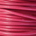 3mm Round Greek Leather - Fuchsia (12 Inches) - Too Cute Beads