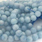 8mm Round Gemstone Beads - Aquamarine (10 Pack) - Too Cute Beads