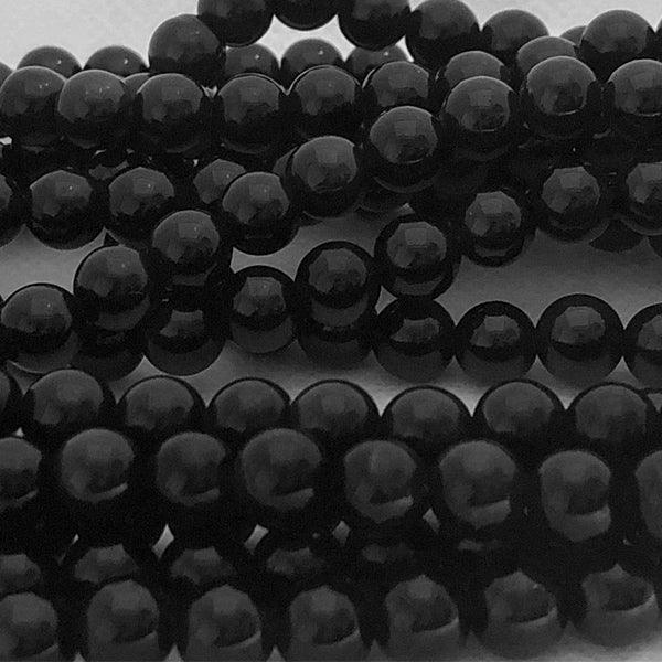 8mm Round Gemstone Beads - Black Obsidian (10 Pack) - Too Cute Beads