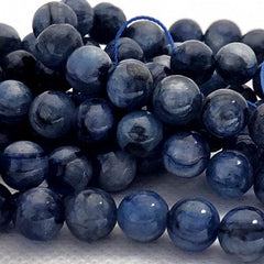 8mm Round Gemstone Beads - Natural Lapis (10 Pack) - Too Cute Beads