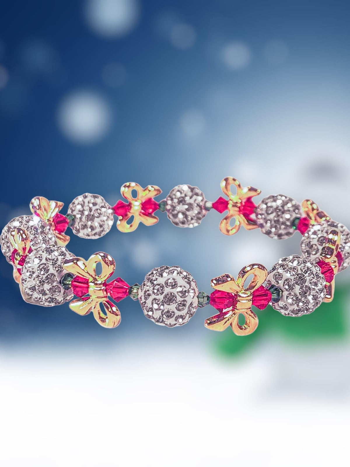 Silver Christmas Sparkle Bracelet Kit - Too Cute Beads