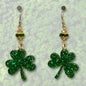 Golden Acrylic Shamrock Earring Kit - Too Cute Beads