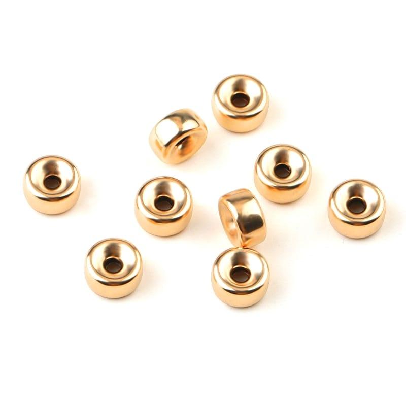 14K Gold Filled Roundel Beads (Sold by the Piece) - Too Cute Beads