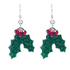 Holly Christmas Earrings - Christmas Jewelry Making Kit - Too Cute Beads