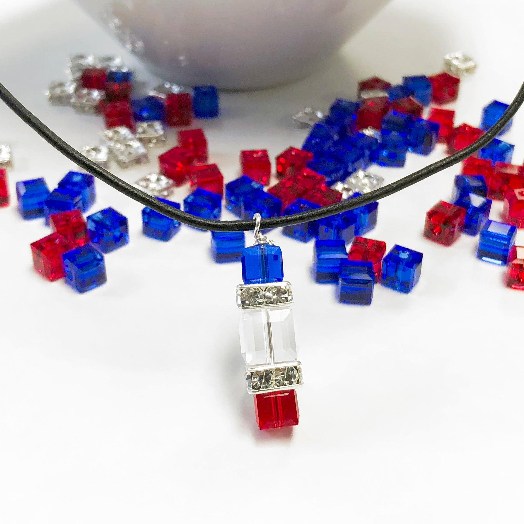 Patriotic Necklace Kit - Too Cute Beads