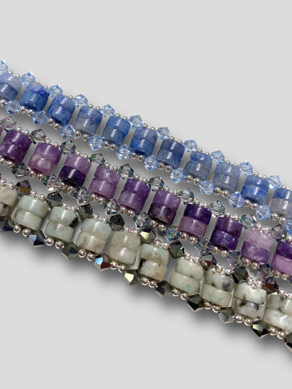 Sparkling Gemstone Weave Bracelet - Jewelry Making Kit - Too Cute Beads