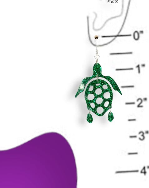 Sparkling Sea Turtle Earrings - Jewelry Making Kit - Too Cute Beads