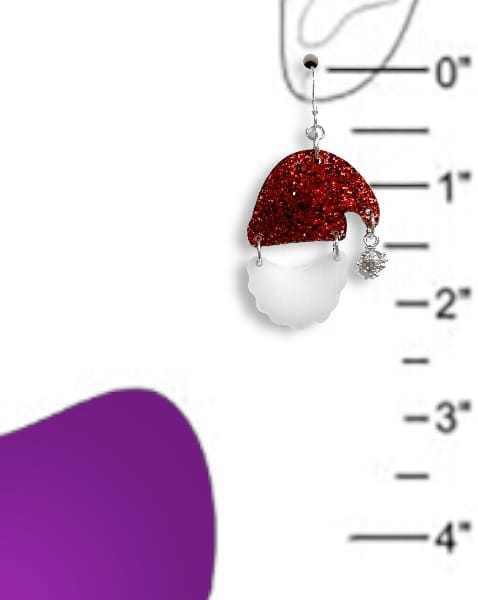 Sparkling Santa Earrings - Christmas Jewelry Making Kit - Too Cute Beads