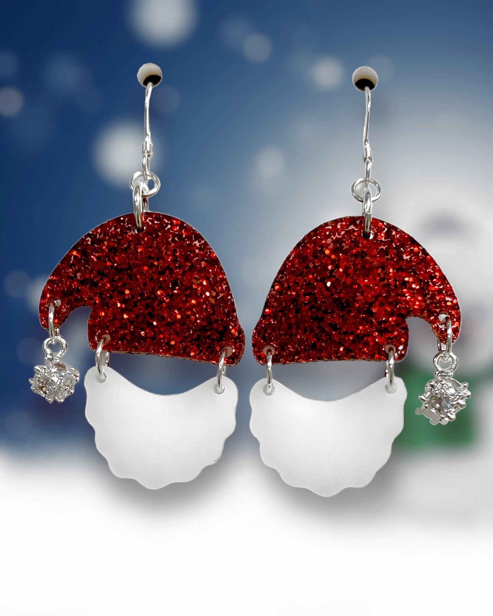 Sparkling Santa Earrings - Christmas Jewelry Making Kit