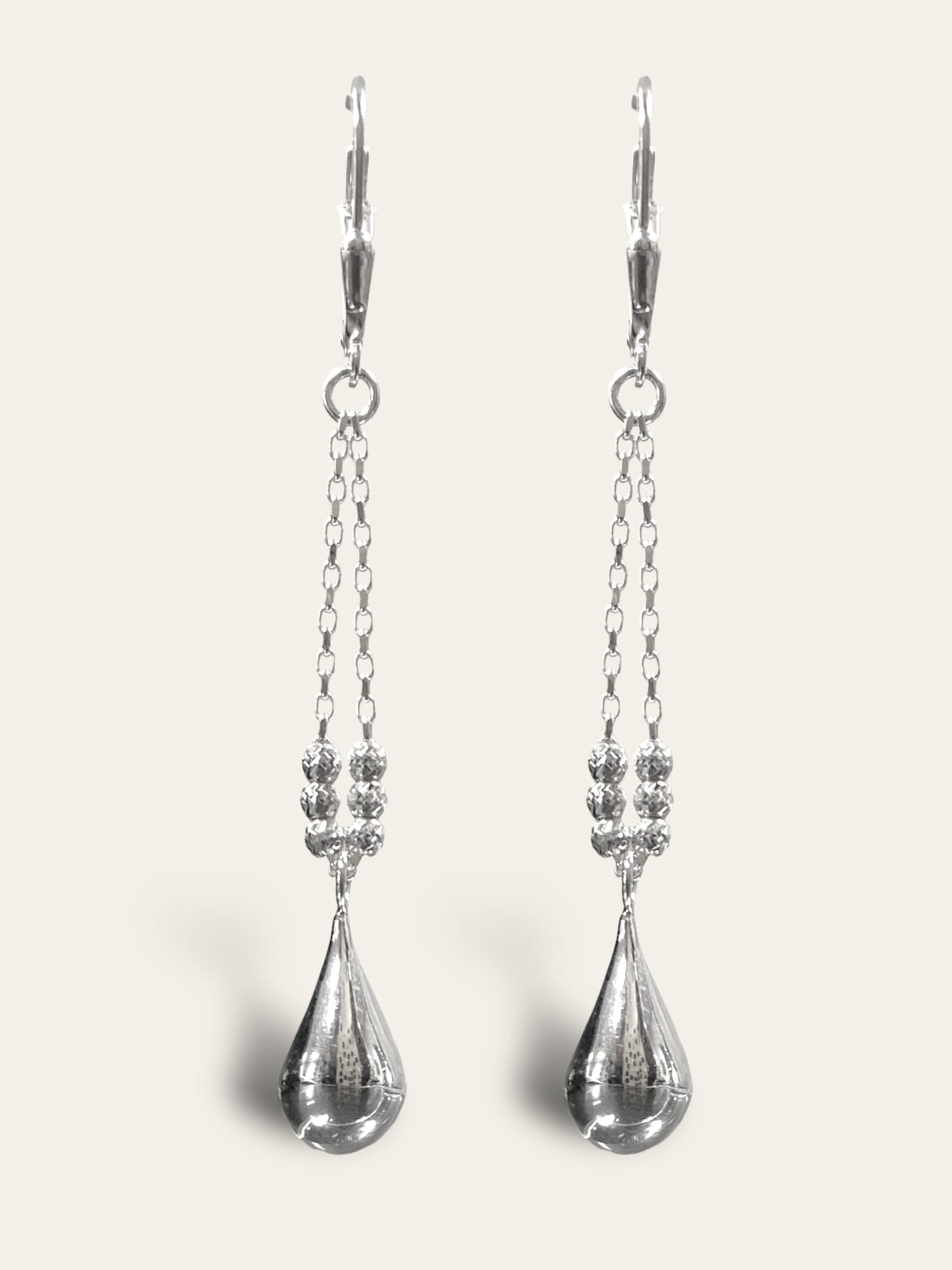 DIY Earring Kit - Stunning Silver Tear Drop Earrings - Too Cute Beads