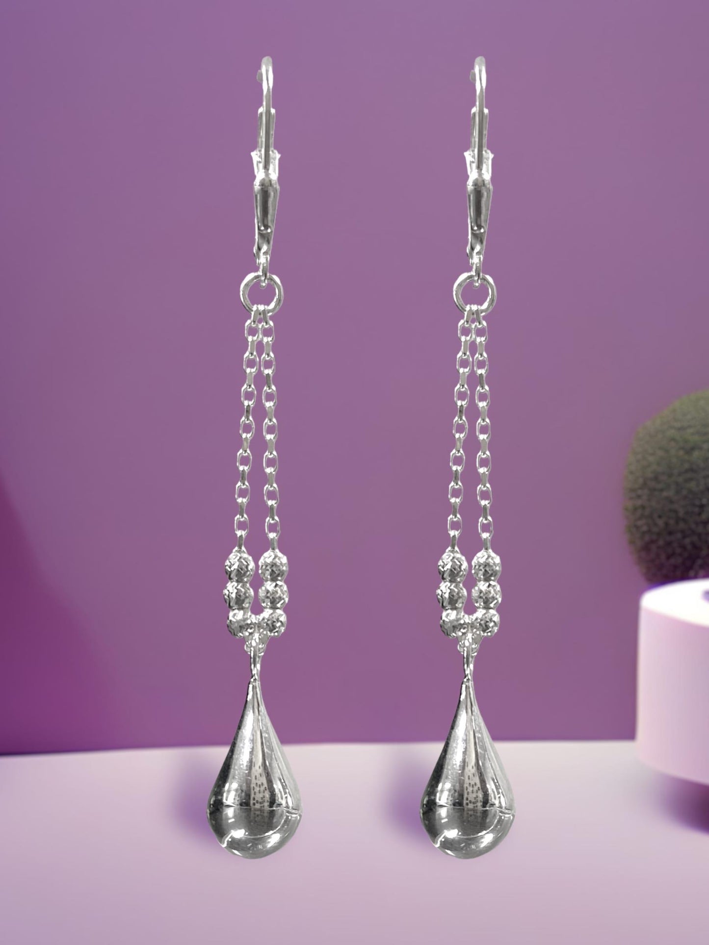 DIY Earring Kit - Stunning Silver Tear Drop Earrings - Too Cute Beads