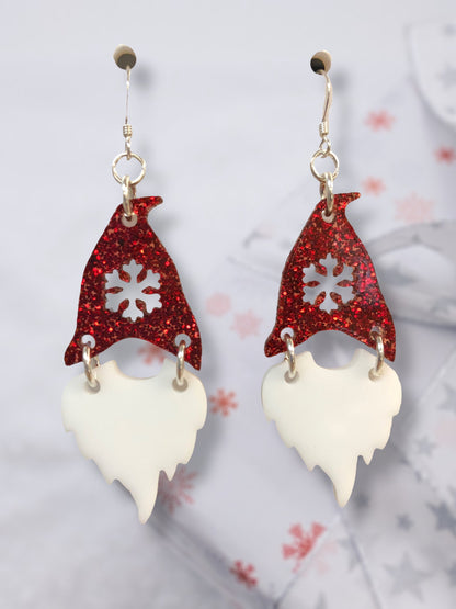 santa earring kit in red and white 