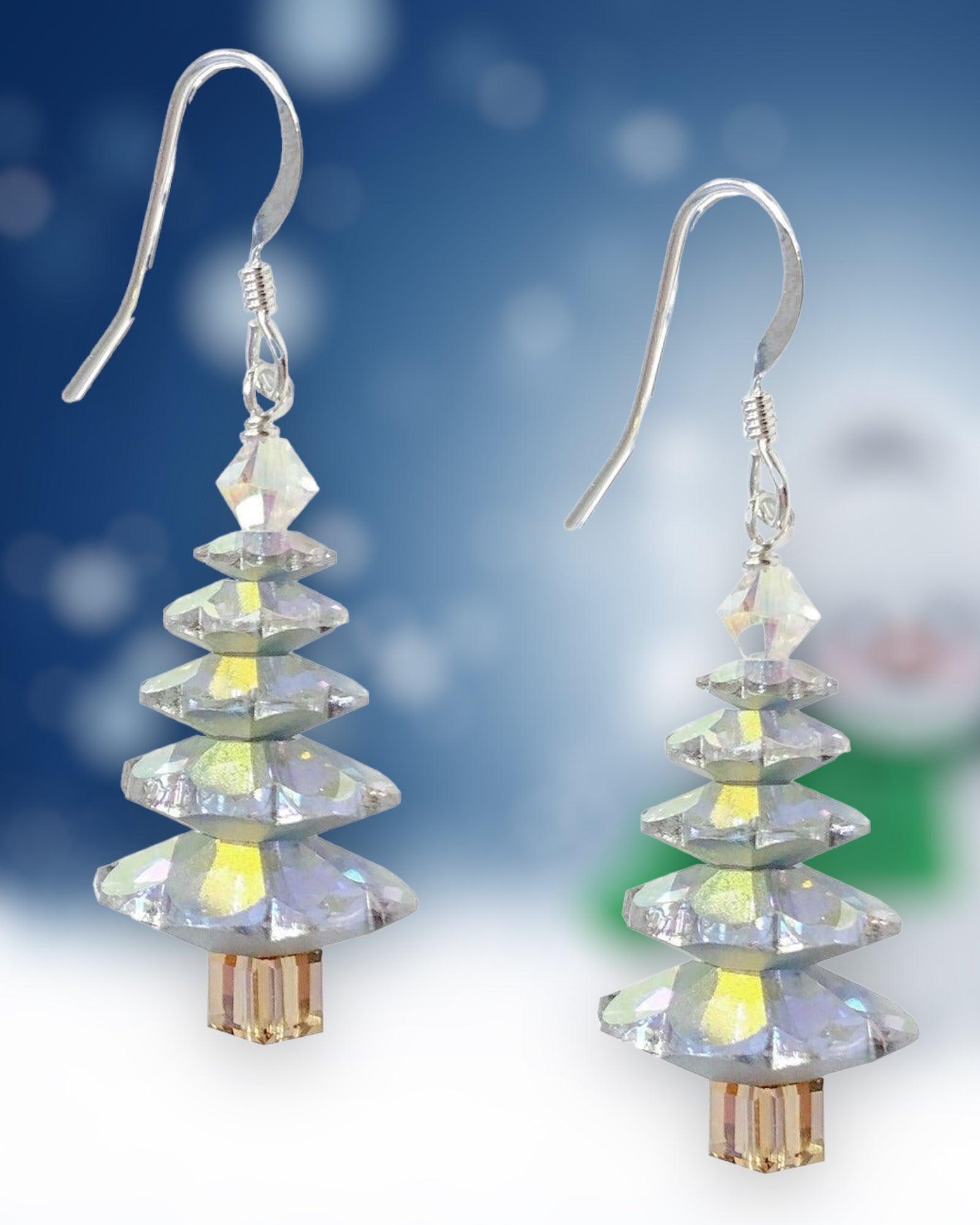 5 Tier Christmas Tree Earring Kit - Crystal AB Foiled