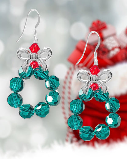 Christmas Wreath Earring Kit - Too Cute Beads