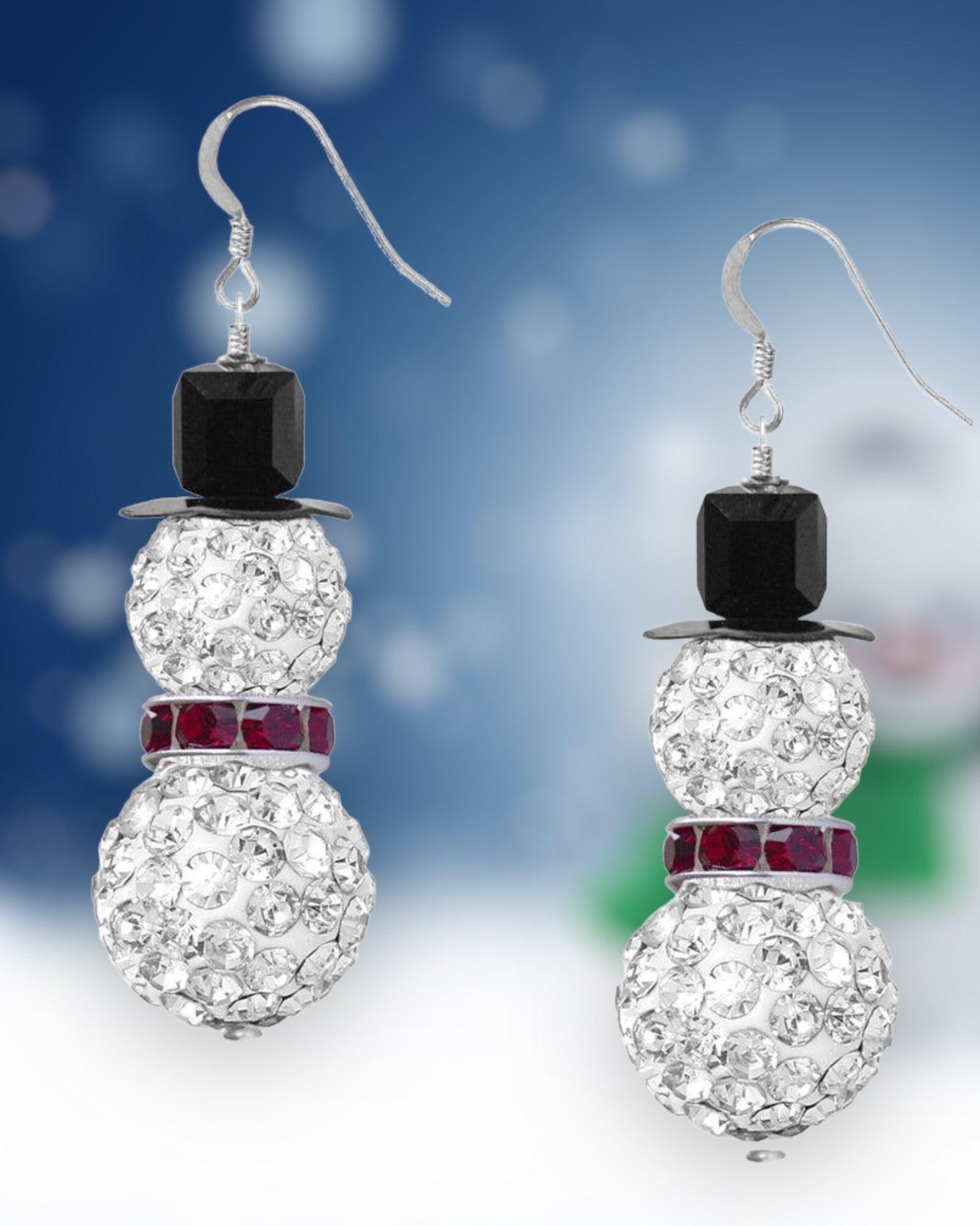 Pave Snowman Christmas Earring Kit