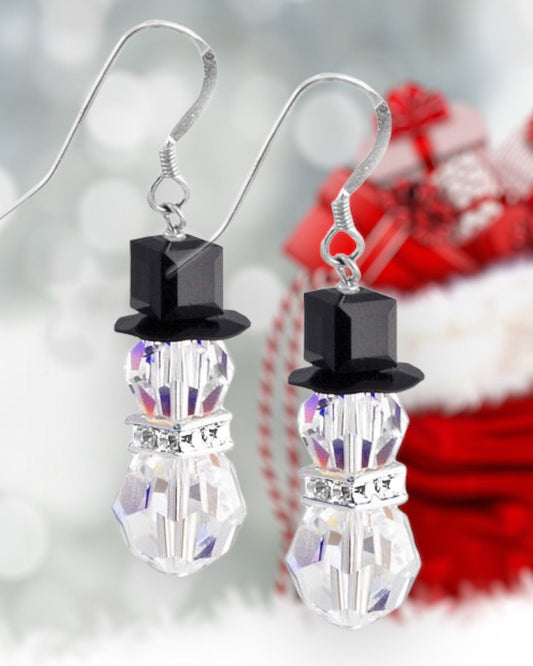 Swarovski Snowman Earring Kit - Crystal - Too Cute Beads