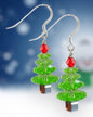 Swarovski Peridot / Siam Top Christmas Tree Earring Kit - Too Cute Beads