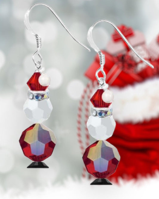 Mini Santa Earrings - Christmas Jewelry Making Kit - Too Cute Beads
